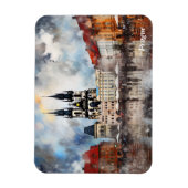 Praag nacht in Tsjechië Magneet (Verticaal)