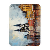 Praag nacht in Tsjechië Magneet (Verticaal)