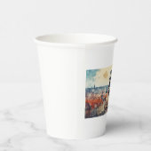 Praag nacht in Tsjechië Papieren Bekers (Rechts)