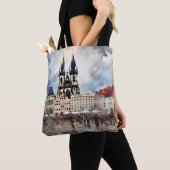 Praag nacht in Tsjechië Tote Bag (Dichtbij)
