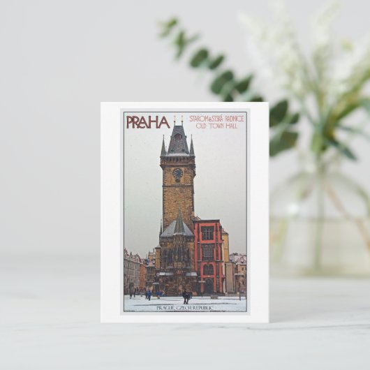 Praag - Old Town Hall Briefkaart (Staand voorkant)
