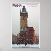Praag - Old Town Hall Poster (Voorkant)