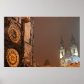 Praag op nachtdruk poster (Voorkant)