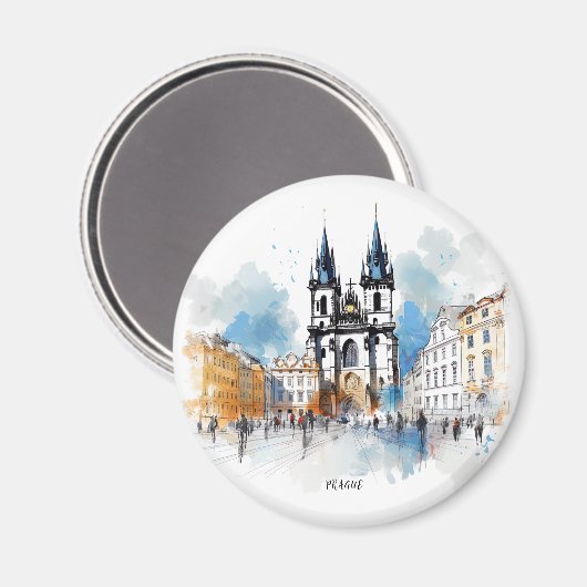 Praag oud magneet (Voorkant / Achterkant)