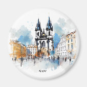 Praag oud magneet (Voorkant)