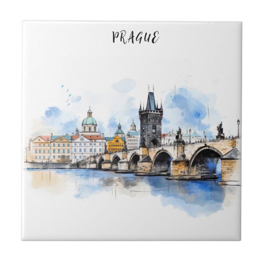 Praag oud tegeltje (Voorkant)