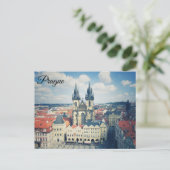 Praag oude stad plein briefkaart (Staand voorkant)
