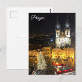 Praag oude stad plein briefkaart (Voorkant / Achterkant)