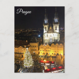 Praag oude stad plein briefkaart