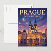 Praag Oude Stad Plein Tsjechië Briefkaart (Voorkant / Achterkant)