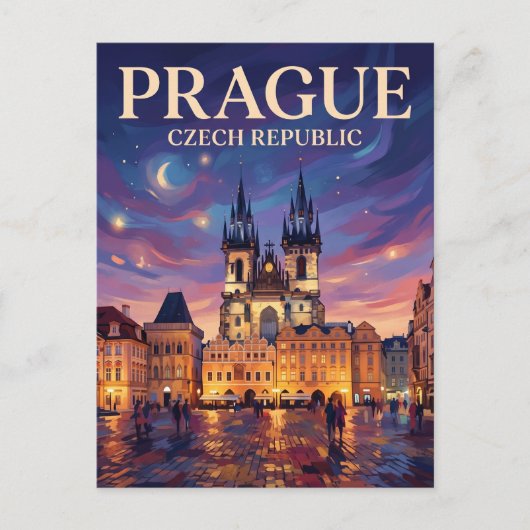 Praag Oude Stad Plein Tsjechië Briefkaart (Voorkant)