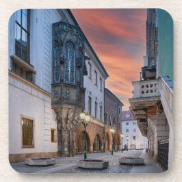 Praag Oude Stad Straat Harde Plastic Onderzetter