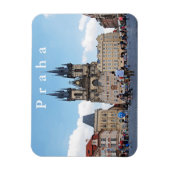 Praag. Oude stadsplein en Tyn Church. Magneet (Verticaal)