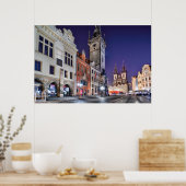 Praag Oude Stadsplein, klokkentoren Poster (Keuken)