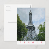 Praag Petrin toren uitzicht briefkaart (Voorkant / Achterkant)