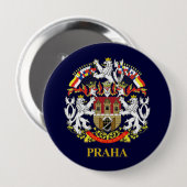 Praag (Praag) Ronde Button 4,0 Cm (Voorkant /achterkant)