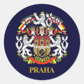 Praag (Praag) Ronde Sticker (Voorkant)