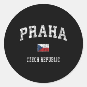Praag Praag Tsjechië Atletische Sport Ronde Sticker