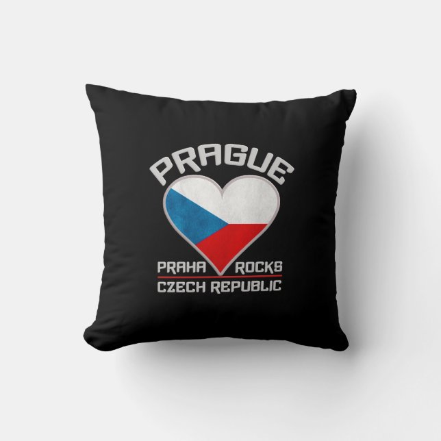 Praag/Praha-douane gooien kussens (Voorkant)