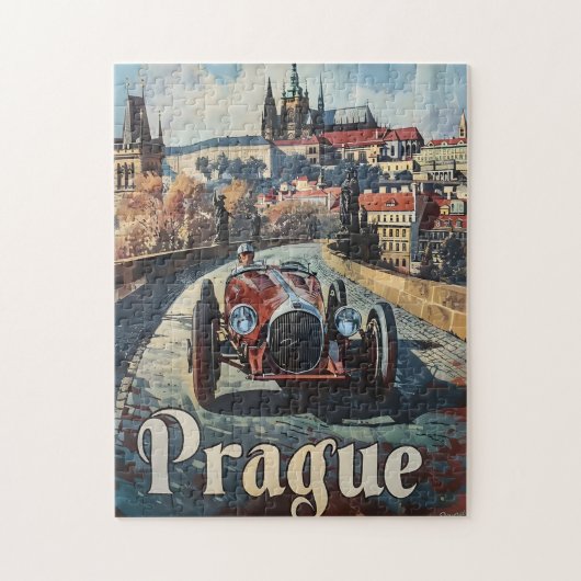 Praag  raceauto legpuzzel (Verticaal)