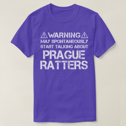 Praag Ratter Waarschuwing T-shirt (Design voorkant)
