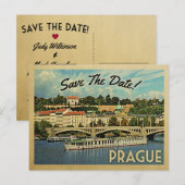 Praag redt de datum Tsjechië Aankondigingskaart (Voorkant / Achterkant)