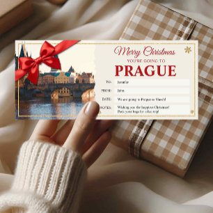 Praag Reis Kerst Onthulling Cadeau Ticket Kaart