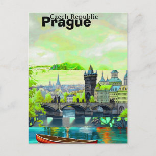 Praag Reispostkaart Kunst, Praag Postkaart, Praag Briefkaart