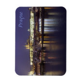 Praag Rivier en kasteel uitzicht souvenir foto Magneet (Verticaal)