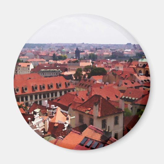 Praag rode daken magneet (Voorkant)