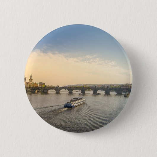 Praag Ronde Button 5,7 Cm (Voorkant)