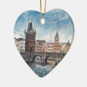 Praag - schilderij van de brug keramisch ornament (Links)