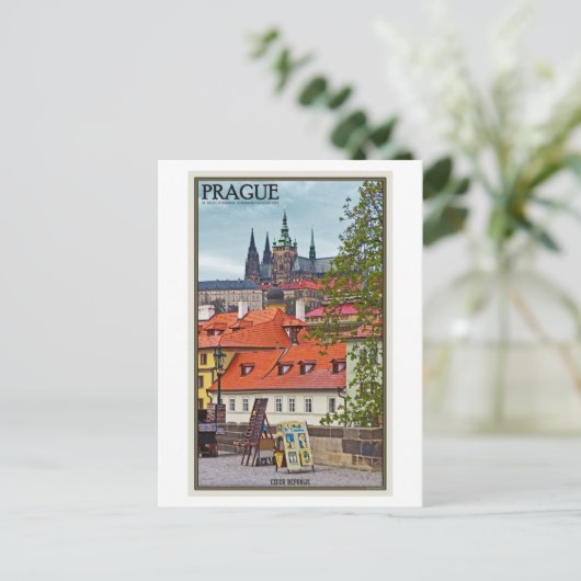 Praag - St. Vitus Cathedraal Briefkaart (Staand voorkant)