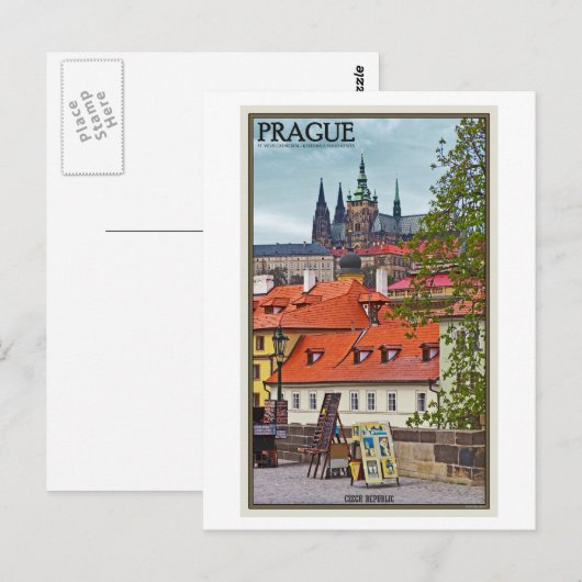 Praag - St. Vitus Cathedraal Briefkaart (Voorkant / Achterkant)