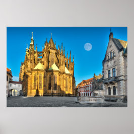 Praag St.Vitus Kathedraal Ochtend Poster