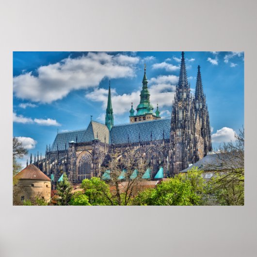 Praag - St.Vitus Kathedraal Poster (Voorkant)