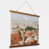 Praag stadsgezicht Souvenir Hangend Wandkleed (Gebogen)