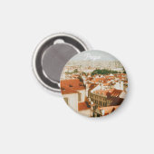 Praag stadsgezicht souvenir magneet (Voorkant / Achterkant)