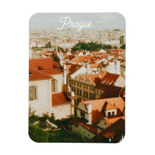Praag stadsgezicht souvenir magneet