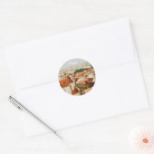 Praag stadsgezicht souvenir ronde sticker (Envelop)