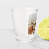 Praag stadsgezicht souvenir shot glas (Links)
