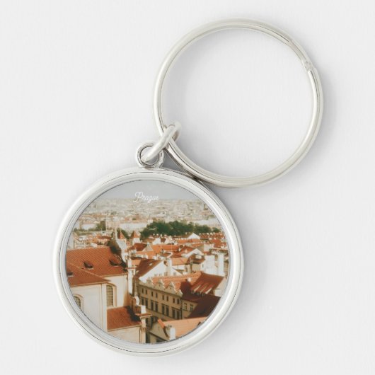 Praag stadsgezicht Souvenir Sleutelhanger (Voorkant)