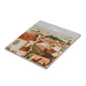 Praag stadsgezicht souvenir tegeltje (Zijkant)