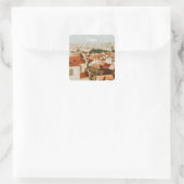 Praag stadsgezicht Souvenir Vierkante Sticker (Tas)