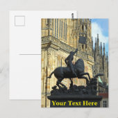 Praag standbeeld Briefkaart (Voorkant / Achterkant)