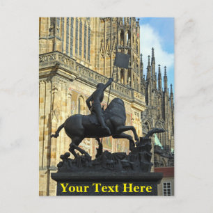  Praag standbeeld Briefkaart