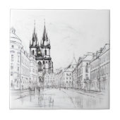  Praag Tegeltje (Voorkant)