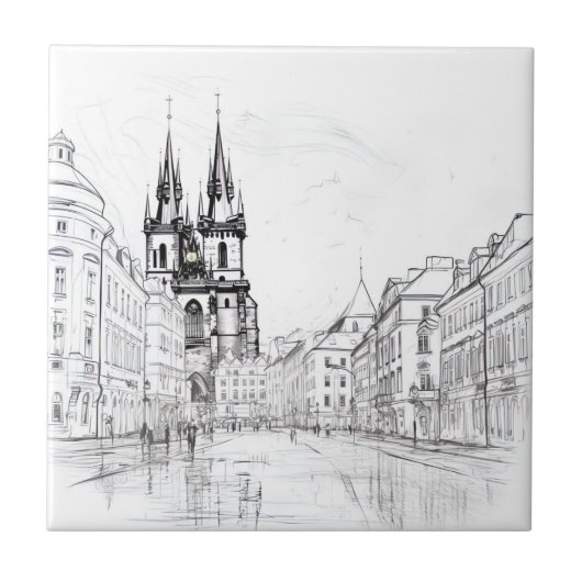  Praag Tegeltje (Voorkant)