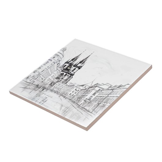  Praag Tegeltje (Zijkant)