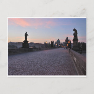 Praag tegen zonsopgang briefkaart